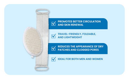 Natural Loofah Exfoliating Body Scrubber, Back Scrubbers (2 Pack)